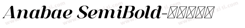Anabae SemiBold字体转换